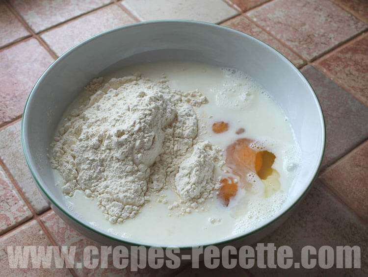 Recette de Pâte à crêpes - Pâte à crêpes à l'huile d'olive - Etape 2