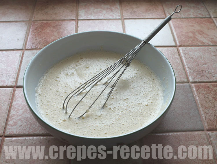 Recette de Pâte à crêpes - Pâte à crêpes à l'huile d'olive - Etape 3