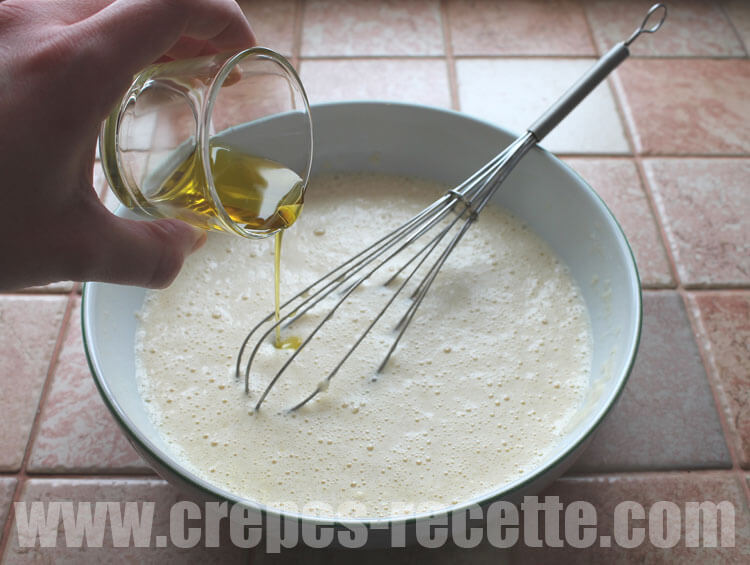 Recette de Pâte à crêpes - Pâte à crêpes à l'huile d'olive - Etape 4