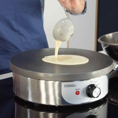 Crepes-recette.com - Crêpière électrique Casselin CCR35EF - Plaque en fonte
